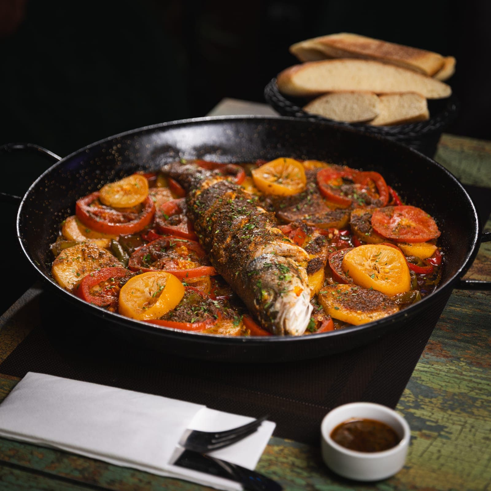 Poisson à la Marocaine (Loup ou Dorade)